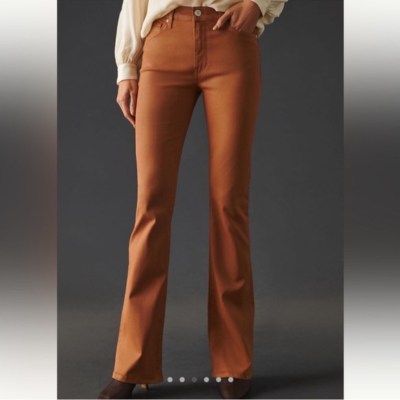 Anthropologie | Hudson Barbara Coated Bootcut Jeans in Toffee Size 33 - Picture 7 of 16